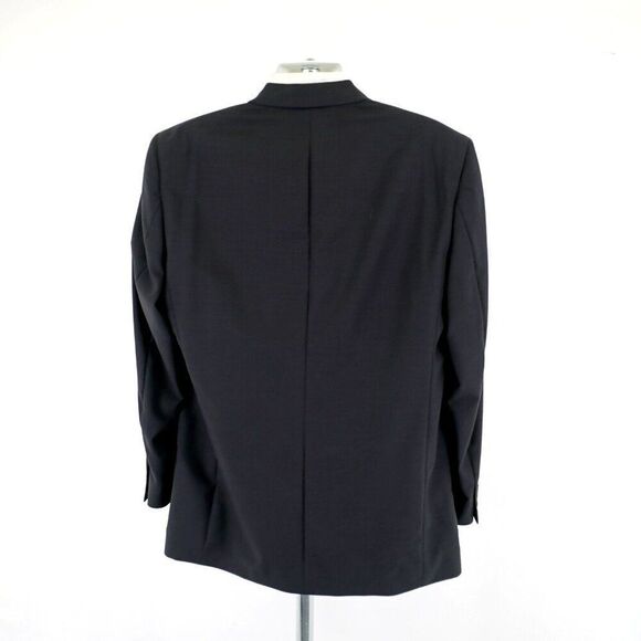 Hart Schaffner Marx Comfort Parisian 44L Black Thick Textured Wool Sport Coat - Picture 6 of 12